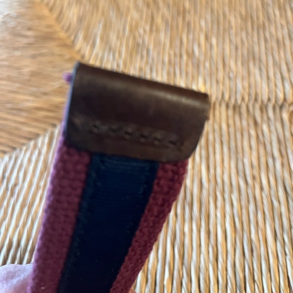 Bonobos Men’s Canvas D-Ring Belt Striped Leather Ends Size XXL - Picture 7 of 10